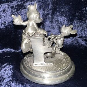 Disney Mickey & Minnie Mouse Pewter LE Linden Clock